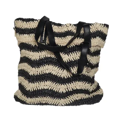 Strandtaske (Sort, Beige) fra Nali Bomuld, Polyester