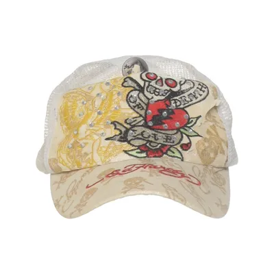 Trucker cap (Beige, Flerfarvet) fra Ed Hardy Bomuld