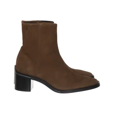 Støvletter (Block Heel Zip Boot Sue) fra Calvin Klein Læder