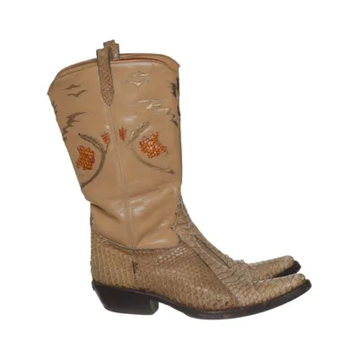 Cowboystøvler (Beige, Brun, Orange) fra Roberto Botticelli Læder
