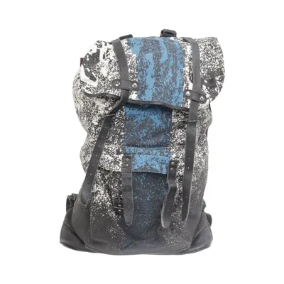 Backpack (Black, White, Blue) from Henrik Vibskov Leather, Cotton