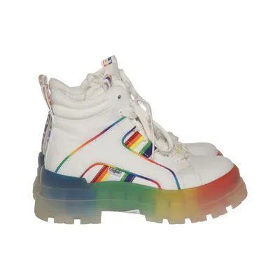 Bottes à lacets (Blanc, Multicolore) de Buffalo Polyuréthane
