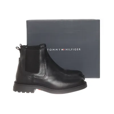 Chelsea boots (Zwart) van Tommy Hilfiger Leer