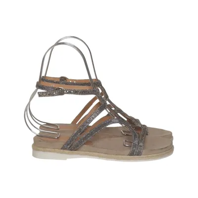 Sandalen (Zilver, Goud, Beige) van Salamander Leer
