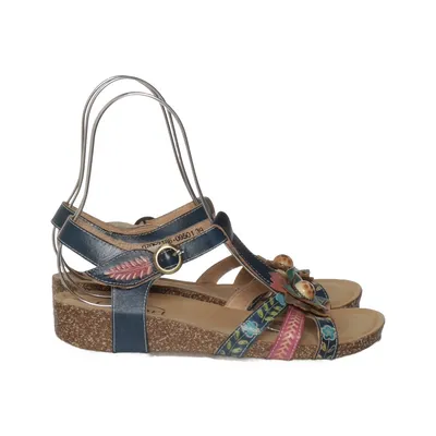 Sandals (Blue, Multicolored) from Soft Comfort by Laura Vita Leather