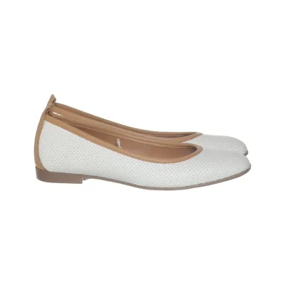 Ballet flats (White, Brown) from Lasocki Leather