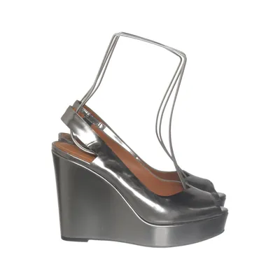 Keilschuhe (Silber) von What For Leder