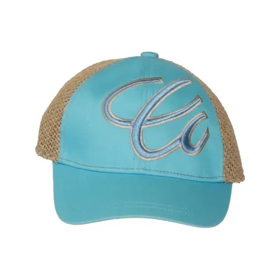 Baseball cap (Turquoise, Beige) from Conte of Florence Cotton
