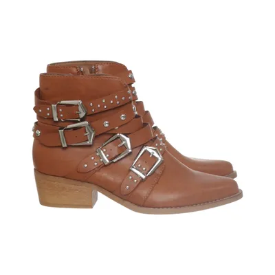 Enkellaarzen (Bruin) van Lucky Shoes