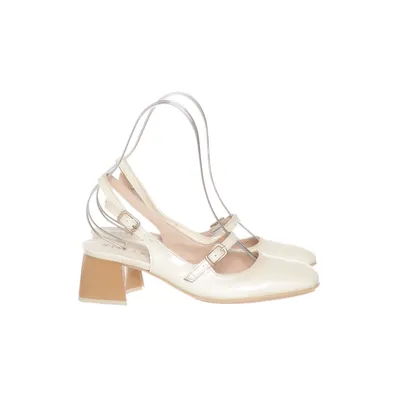 High heels (White, Beige) from Hispanitas