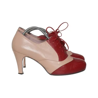 Laarzen met hak (Rood, Beige) van Minna Parikka Leer