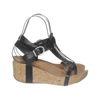 Wedges (Black) from Amust Leather