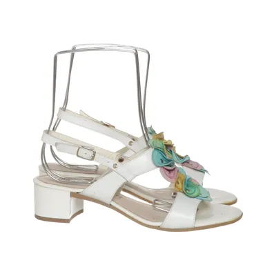 High heel sandals (White, Multicolored) from Lino Moda Leather