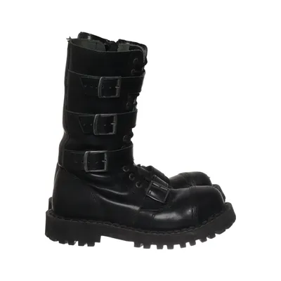 Bottes à lacets (Noir) de Steel Cuir