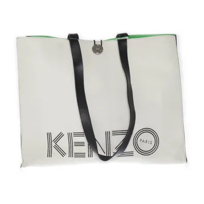 Schoudertas (Wit, Groen) van Kenzo x H&M Leer