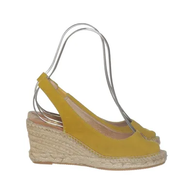 Chaussure compensées (Jaune) de Kanna Cuir