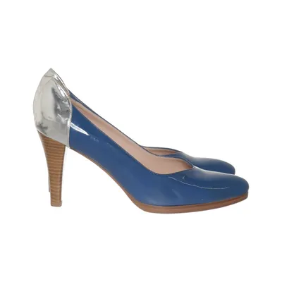 Pumps (Blue, Silver) from Voltan Leather