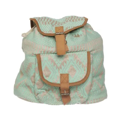 Backpack (Green, Beige) from Fullah Sugah Acrylic, Cotton, Polyester, Polyurethane