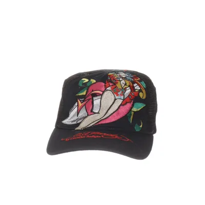 Truckerkeps (Svart, Flerfärgad) från Ed Hardy by Christian Audigier Bomull, Polyester
