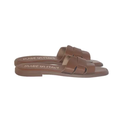 Mules (Marron) de Made in italy Cuir