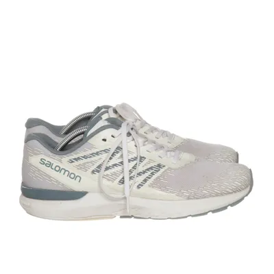 Running shoes (Gray, White, Blue) from Salomon