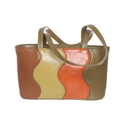 Handtas (Bruin, Oranje, Geel, Groen) van Pull & Bear Katoen, Linnen, Polyester