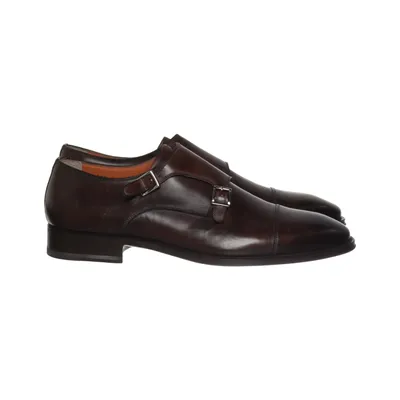 Chaussures à boucles (Marron) de Santoni Cuir