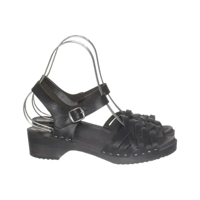 Sandales (Noir) de Swedish Hasbeens Cuir