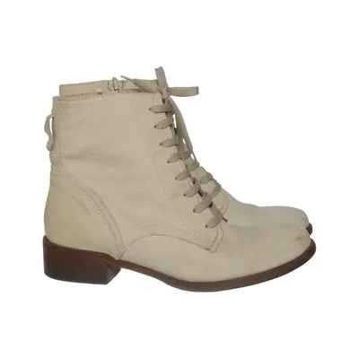 Bottes à lacets (Beige) de Gianni Gregori Cuir