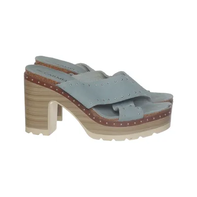 Mules (Blue, Brown) from Carmela Leather