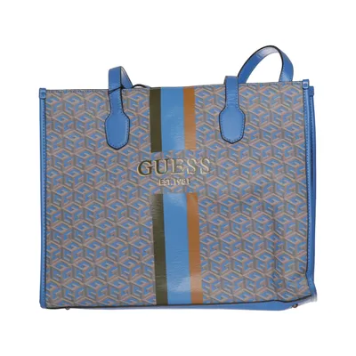 Handtasche (Blau, Mehrfarbig) von Guess Baumwolle, Polyester