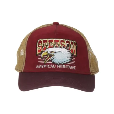 Truckerkeps (Röd, Beige) från Stetson Bomull, Polyester