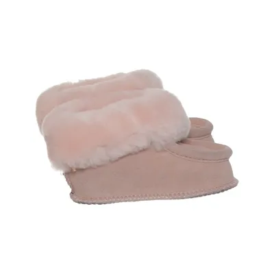 Chaussons pour bébé (Rose) de Axelda Cuir, Laine