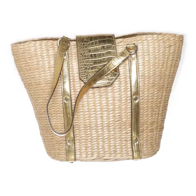 Handväska (Beige, Guldfärgad) från Guess