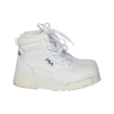 Laced boots (White) from Fila Leather