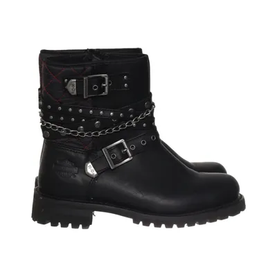 Enkellaarzen (Zwart) van Harley Davidson Leer