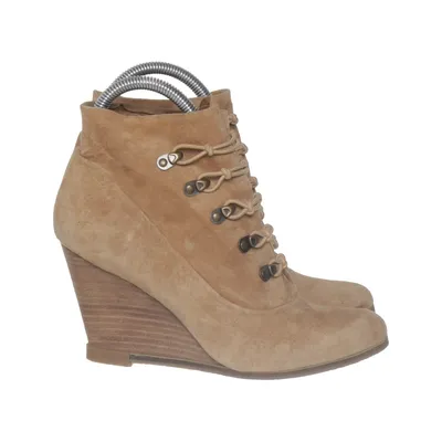 Heeled boots (Beige) from Taupage Faux suede