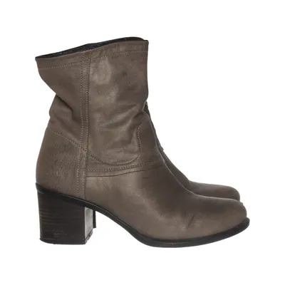 Bottes à talons (Marron, Gris) de Fly London Cuir