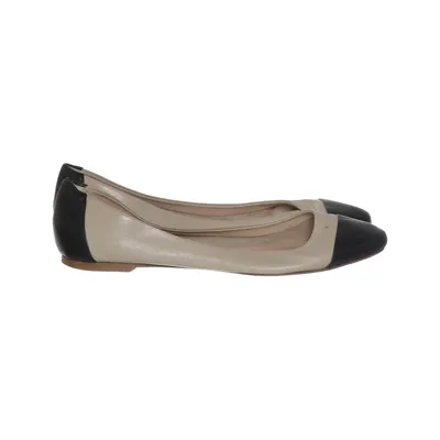 Ballerinasko (Beige, Sort) fra Footlight Læder