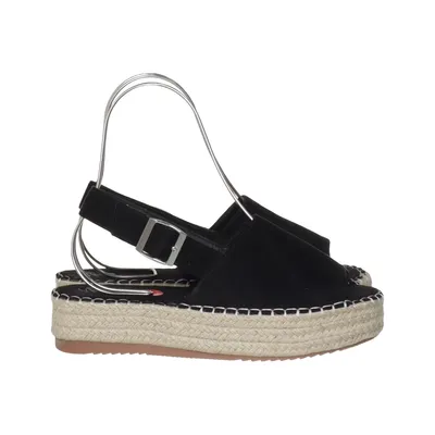 Sandals (Black, Beige) from So All Faux suede, Hemp