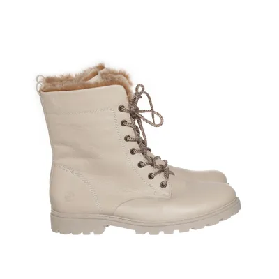 Bottes à lacets (Beige) de Remonte Laine, Cuir