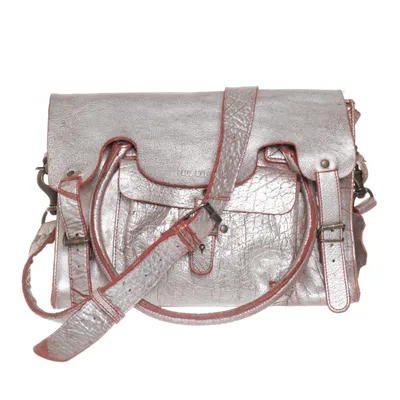 Handbag (Red, Silver) from Paul Marius Leather