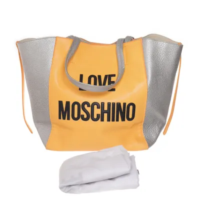 Handväska (Orange, Silverfärgad) från Love Moschino