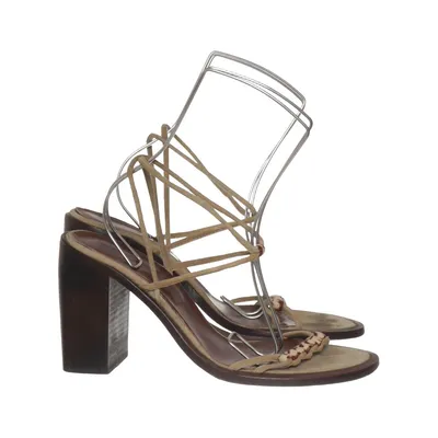 Højhælede sandaler (Beige, Brun) fra Tony Perotti Læder