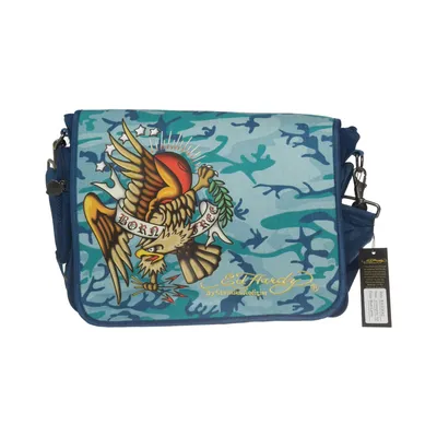 Axelremsväska (Blå, Flerfärgad) från Ed Hardy Bomull