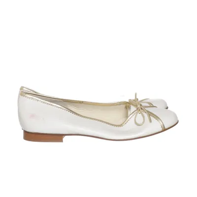 Ballerines (Blanc, Or) de Elégance Cuir