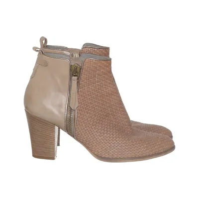 Bottes à talons (Beige) de Maripe Cuir