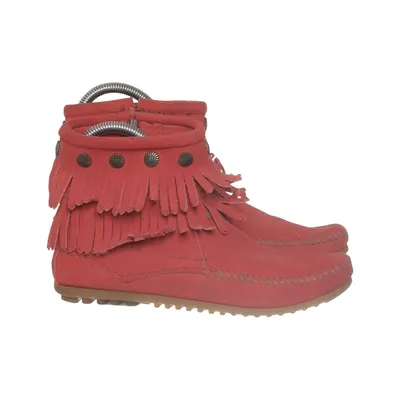 Bottines (Rouge) de Minnetonka Cuir