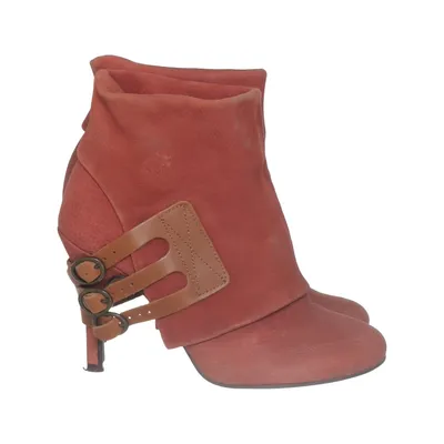 Bottes à talons (Rouge) de Fly London Cuir