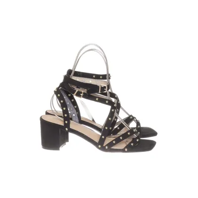 High heel sandals (Black, Gold) from Marypaz Faux suede